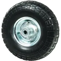 Dripio Wiel met een diameter van 260x85 mm, verzinkte metalen velg, dubbele kogellagers, gegalvaniseerd, grijze kleur