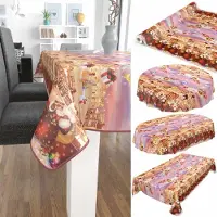 ANRO Tafelkleed Kerstdorp Meerkleurig 140x100cm Met sierband Afwasbaar Waterafstotend