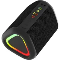 LONGZIMING Bluetooth Speaker - Draadloze Bluetooth 5.3 Luidspreker - Draagbare Speaker - RGB Verlichting - 1800 mAh - TWS Stereo - TF- en SD-kaart - Ingebouwde Microfoon - 15 m Bereik - Zwart