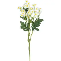 Easyplants | Kunstbloem Daisy Mini 61 cm wit | Zijde | Nepbloemen | wit | Onderhoudsvrij | Kant-en-klaar