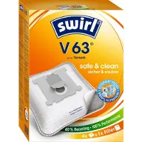Dripio Stofzuigerzakken V63, 4 stuks + filter, geschikt voor Vorwerk