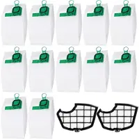 Dripio Stofzuigerzakken, 12 stuks, geschikt voor VK140/150 en FP140/150, inclusief 2 filters