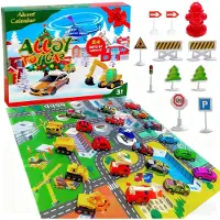Merkloos Adventskalender voor Kinderen - 24 Dagen met Speelauto's en Accessoires