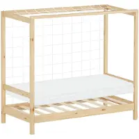 Merkloos Kinderbed met Voetbaldoel en Matras 70x140 cm