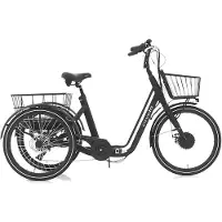 Qivelo Senior Fold – Inklapbare Elektrische Driewieler - Mat Zwart