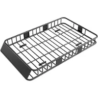HOMCOM dakmand auto, universeel, bagagemand, bagagedrager, metaal, zwart
