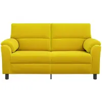 vidaXL Bank Geel 174 x 85 x 93 cm fluweel