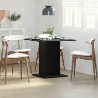 Merkloos Eettafel in Zwart Eiken Look voor Keuken of Eetkamer