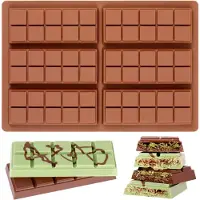 Famanu – Siliconen chocoladevorm voor 6 borden met voedselveilig siliconen