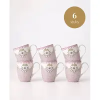 Pip studio - Lily & Lotus - Grote mokken - Tiles Lilac - Set van 6