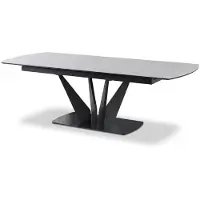 AEA Eettafel met marmerlook, metalen poten, keramisch blad, comfortabel, wit, modern design