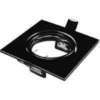 Tsong GU10 inbouwspots compleet - 10 stuks - vierkant zwart - LED 5W 440lm warmwit 2700K - incl. fittingen - 230V