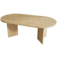 STILVORA Eettafel 160x80 cm, geschikt voor 6-8 personen, met afgeronde hoeken en een verdikte tafelblad. Eenvoudige eettafel, keukentafel in eikenhoutkleur