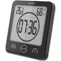 Dripio Digitale badklok, touchscreen, timer, IP24, zwart
