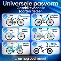 Famanu - Zadelhoes Fiets 2-Pack - Bescherming tegen regen en vuil - 100% Waterdicht polyester - Zwart 2 stuks