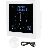 Dripio Digitale doucheklok, IP65, temperatuur-/vochtigheidsmeter, afteltimer, wit
