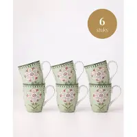 Pip studio - Lily & Lotus - Grote mokken - Light Green - Set van 6