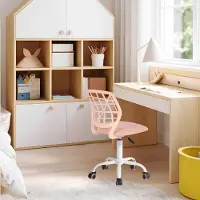 Dripio Verstelbare kinderdraaistoel, ergonomisch ontwerp, 5 wielen, kleur: roze (candy peach)
