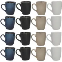 Excellent houseware koffie mok Cordoba - set 18x stuks - multi kleuren - 300 ml - mokken - keramiek