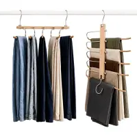 Bodo Broekhanger Hout - Kledinghanger - 5 Broeken - 2 Stuk -