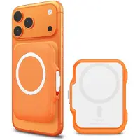 Spigen - Magnetic Wallet TinTap MagFit+ (AFA11380) - MagSafe, Easy Access, Minimalist Construction - Orange
