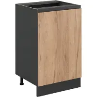 Vicco Keukenonderkast R-Line Goudkleurig Eiken/Antraciet 50 cm zonder werkblad, Model 70203