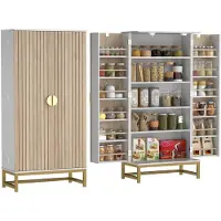 HOMCOM Voorraadkasten - Spaanplaat - 58x29x119,5cm - Wit
