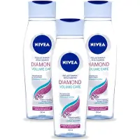 Nivea 3 x - Diamond Volume Care Shampoo - 250 ml - Voordeelverpakking - 3 stuks