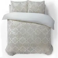 Sleeptime Fleece dekbedovertrek onderkant microvezel Art foil - creme - 1-persoons (140x220 + 60x70 cm)