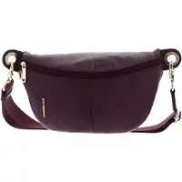 Mandarina Duck Leren gordeltas schoudertas Mellow Leather Bum Bag Sin (rood)paars