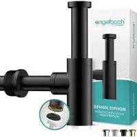 Merkloos Elzusha - Design Siphon voor Wastafel met Reinigingsopening en Universele Afvoerbuizen