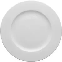 Lubiana Wersal plat bord 27 cm - Wit - Hoogwaardig porselein