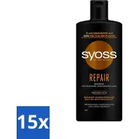 Syoss 15 x Repair Shampoo - Shampoo - Herstel - 440 ml - Voordeelverpakking - 15 stuks