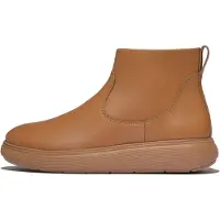 FitFlop Women IQ-Comff Leather Zip Ankle Boots Desert Tan-Schoenmaat 36