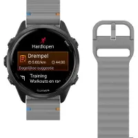 Just in Case Siliconen Bandje Grijs voor Garmin Forerunner 55 / 165 / 570 42mm