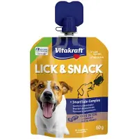 Vitakraft Lick & Snack Hond Leverworst - 1x 60 gr - Kattensnack - Liquid Snack