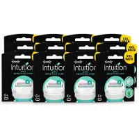 Wilkinson 12 x Intuition - Navulmesjes - 2 in 1 Sensitive Care - Voor Gevoelige Huid - 6 mesjes - Voordeelverpakking - 12 stuks