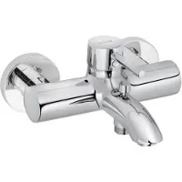 Dripio Bad- en douchekraan, thermostatische mengkraan, wandmontage, chroom