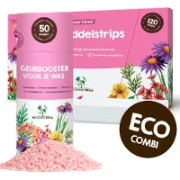 Mr. Green Mind Was combinatie Wasstrips + Wasparels Flower Forest - Wasmiddel - Wasstrips - Wasmiddeldoekjes - Wasparfum proefpakket