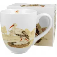 Duo XXL Mok met Ooievaarsmotief - 1000 ml - New Bone China - Cadeauverpakking