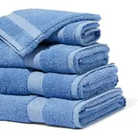HEMA Handdoeken - zware kwaliteit felblauw (felblauw)