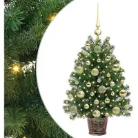 vidaXL Kunstkerstboom met 150 LED met standaard Groen 75 cm PE en PVC