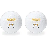 Wilson Golfballen Proost - Feest Golf Cadeau - 2 stuks - - Golfbal met Opdruk