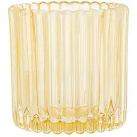 Altomdesign Altom Design Glazen Theelichthouder Geel 9 cm - Decoratieve Kaarsenhouder