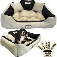 Merkloos Gepersonaliseerd Hondenbed met Kussens voor Grote en Kleine Honden