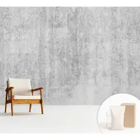 Wallfluent Fotobehang - Grijs Vliesbehang - 312x219 cm - Betonnen Muur Muurschildering - Gang behang Texturen - Fotobehang Vlies - Gang behang