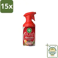 Air Wick 15 x – Luchtverfrisser Spray – Pure Mulled Wine – 250 ml - Wasstrips - Luchtverfrisser - Warme Geur - Mulled Wine - Gezellige Sfeer - Wintergeur