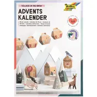 OEM Adventskalender knutselset "Dorp in de sneeuw", 113-delig, van papier