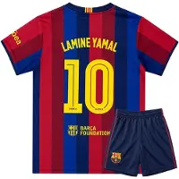 FC Barcelona Lamine Yamal Voetbaltenue Kind - Officiële Fanmerchandise - Shirt + Broekje - Maat 128