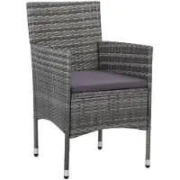 Merkloos Set van 2 Ergonomische Tuinstoelen van Polyrotan